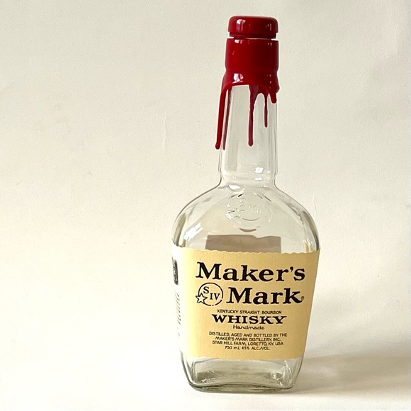 Marker's Mark Kentucky Straight Bourbon Whisky 750 ml Empty Bottle S IV - Picture 3 of 7